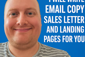 write email marketing copy, sales letter, landing page