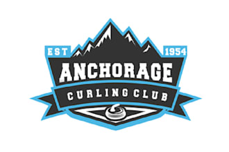 design greatest anchorage curling club logo