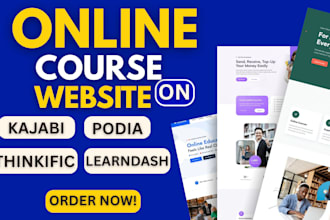 setup and design learnworlds, kajabi, teachable, lms online course website