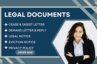 draft and reply to your cease and desist, demand letter, and legal notices