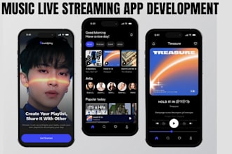develop music streaming app music streaming website live streaming music web app