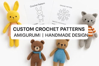 design unique crochet patterns and amigurumi toys for your handmade business