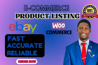 list products on ebay, amazon, shopify, woocommerce with SEO optimization