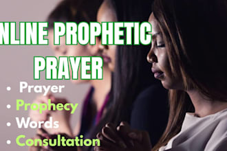 pray for any issues, send prophetic words of guidance, healing