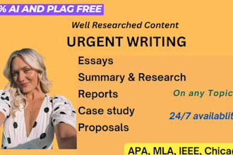 offer urgent essay writing, case study, apa mla paper, report, research