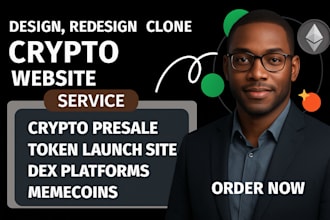 develop  crypto presale memecoin  website with wallet smart contract integration
