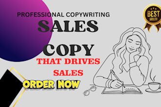 be your sales page and landing page copywriter