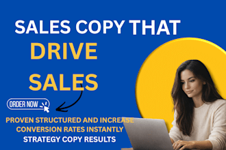 be your sales page and landing page copywriter