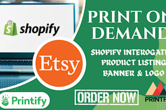 set up your print on demand etsy shopify store printful printify print on demand