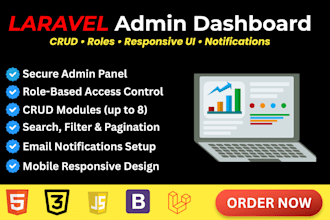 build professional laravel admin dashboard with modern UI
