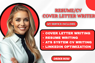 design resume, cv, write cover letter and optimize your linkedin profile