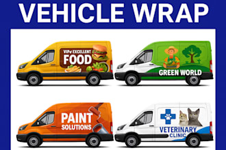 professional vehicle wrap design for trucks, vans, trailers