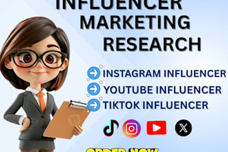find best instagram, youtube and tiktok influencer  marketing research