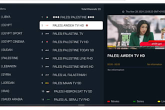 develop android tv app, live tv app, m3u playlist, vod app, ios app with panel