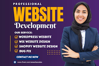develop business wordpress website redesign wix shopify design fix checkout page