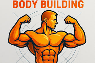 a powerful fitness and bodybuilding logo for your brand
