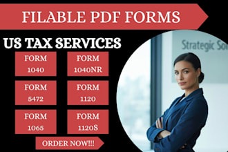 prepare and file irs tax forms 1040, 1040nr, 1120, 1065, and 5472 professionally