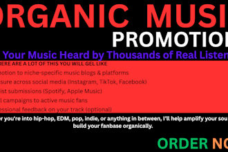 do professional spotify album and music promotion for organic growth