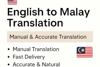 manually translate english to malay and vice versa