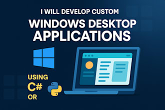 develop windows desktop application, net desktop app, gui app, wpf app