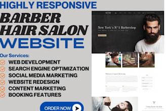 create spa website, makeup and beauty salon website, barber appointment website