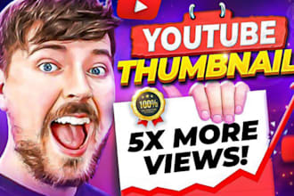 design eye catching youtube thumbnail and edit your videos