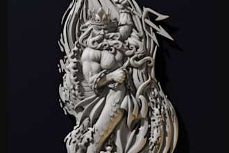 offer bas relief sculpting,embossed and debossed sculpting,ai file,engraving,stl