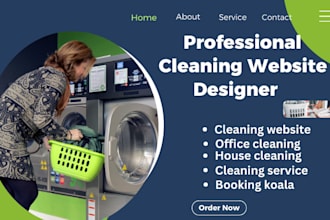 cleaning service website, house cleaning, office cleaning, booking koala website