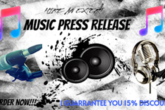 do music press release, press release writing and distribution to top outlets