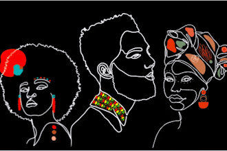 do modern african and minimalist line art logo