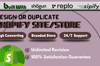 duplicate or edit clone eccommerce store, shopify, gumroad, replo, shogun zipify