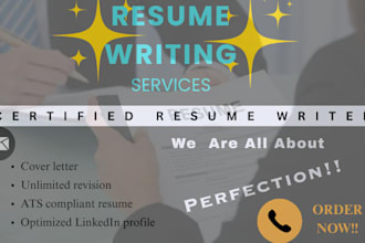 write and optimize your ats resume, CV, cover letter, and linkedin profile