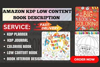 do coloring book kdp low content book interior,  book cover for amazon