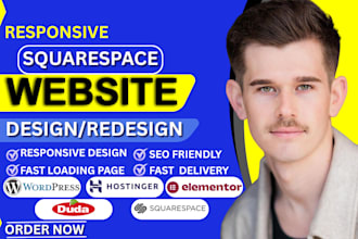 design redesign hostinger duda and wordpress business website with elementor