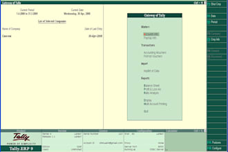 able to provide you a accounting services like data entry,bookkeeping,budget