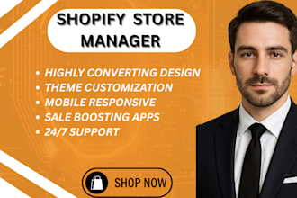 be your shopify virtual assistant, store manager, VA, sales and marketing expert