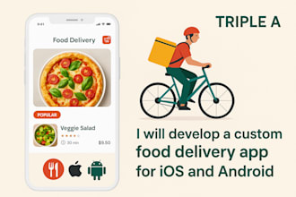 develop food delivery app restaurant app courier app taxi app delivery app