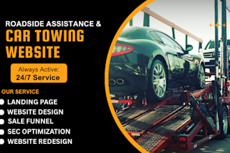 design towing website roadside assistance website moving service