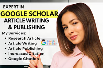 do research article writing and publish in high index journals on google scholar