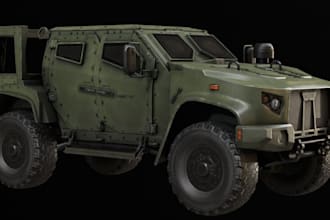 do 3d hard surface military vehicle low poly weapon model 3d guns tanks for game