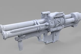 do 3d hard surface model, weapons, military equipment, guns, war machines, tanks