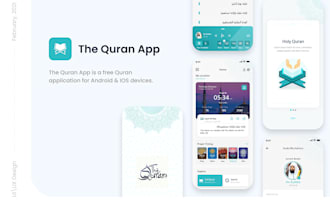 do muslim app, quran app, nonprofit website fundraising website and 3d renderin