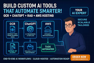 build smart ai tools using ocr, chatgpt, rag and host on AWS for automation task