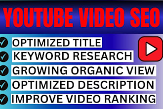 youtube SEO expert for your video and channel ranking