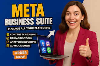 be your expert social media manager and  manager meta business suite