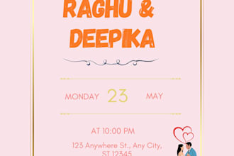 design elegant and beautiful wedding invitation cards