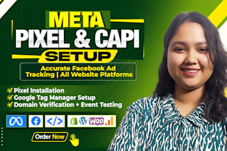 fix or set up meta pixel, conversion API, server side tracking and GTM
