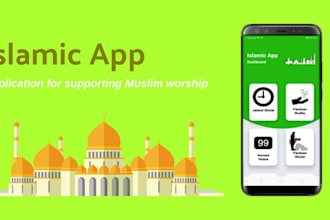 develop islamic app, clone muslim pro app, dua app,qibla finder hajj app android