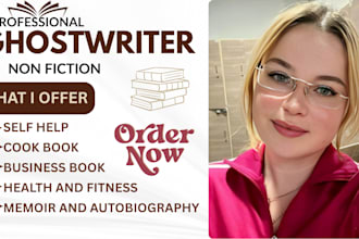 ghostwrite your memoir and biography ebook, nonfiction self help ebook writer
