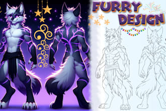 draw furry oc nsfw art, furry fursona avatar, anime character ref sheet fan art